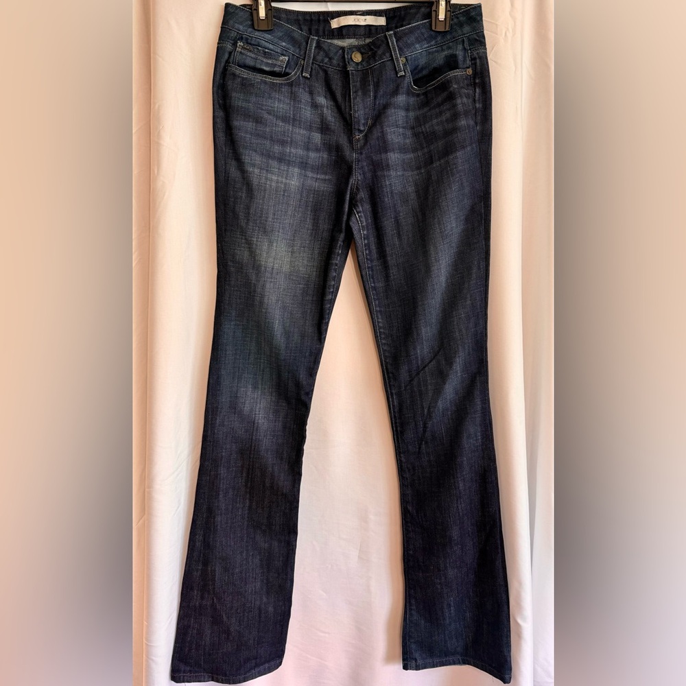 JOE’S JEANS Icon Muse Women’s Distressed Boot Cut Dark Wash Blue Jeans Size 28